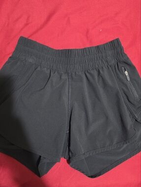 lululemon athletica Black Elastic-Waist Athletic Shorts